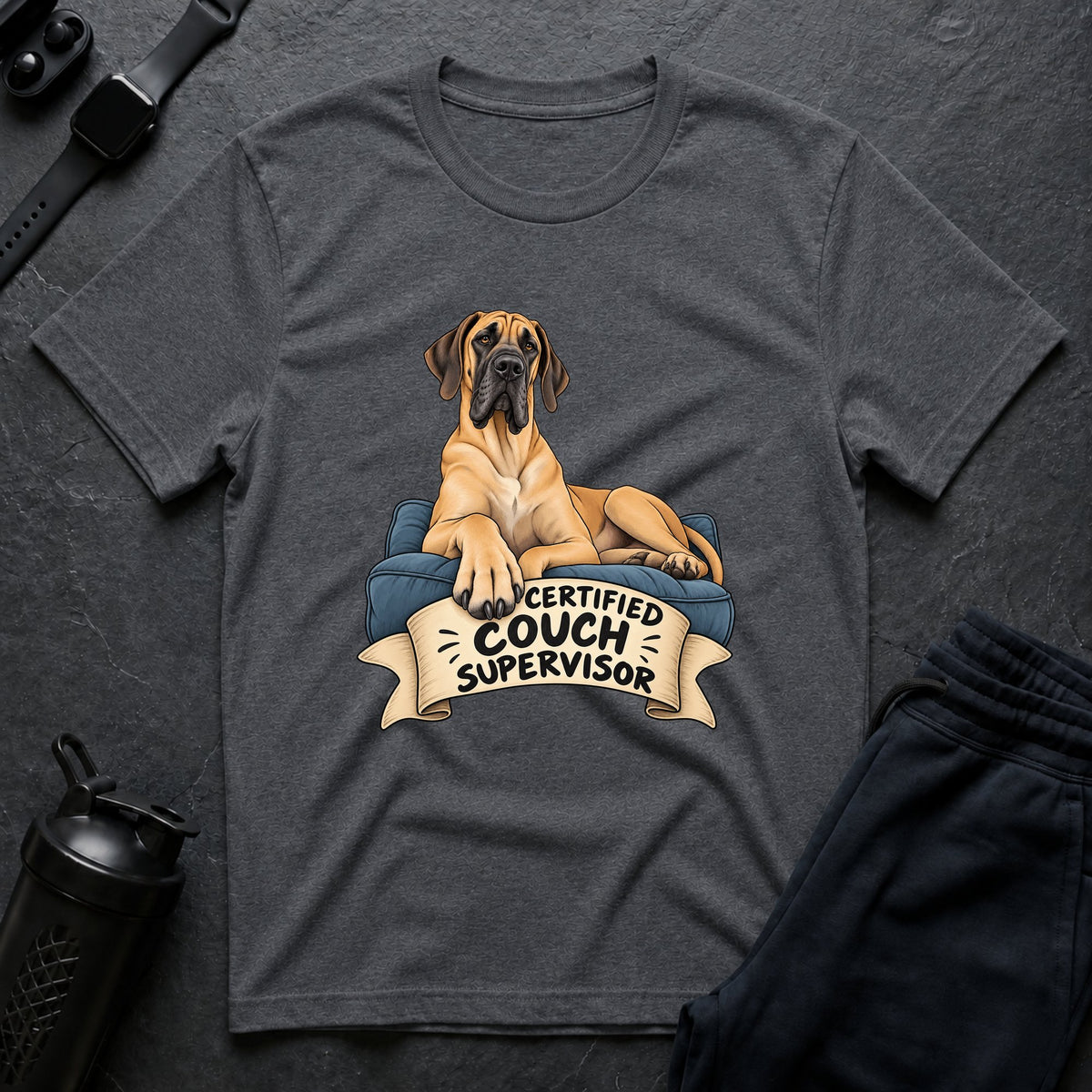 Couch Guardian – Great Dane T-Shirt