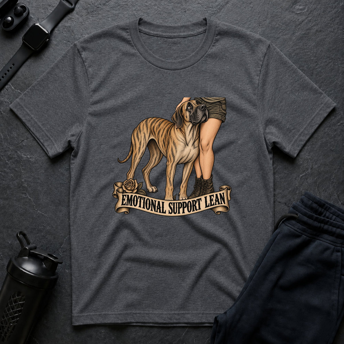 Emotional Support Lean – Great Dane T-Shirt