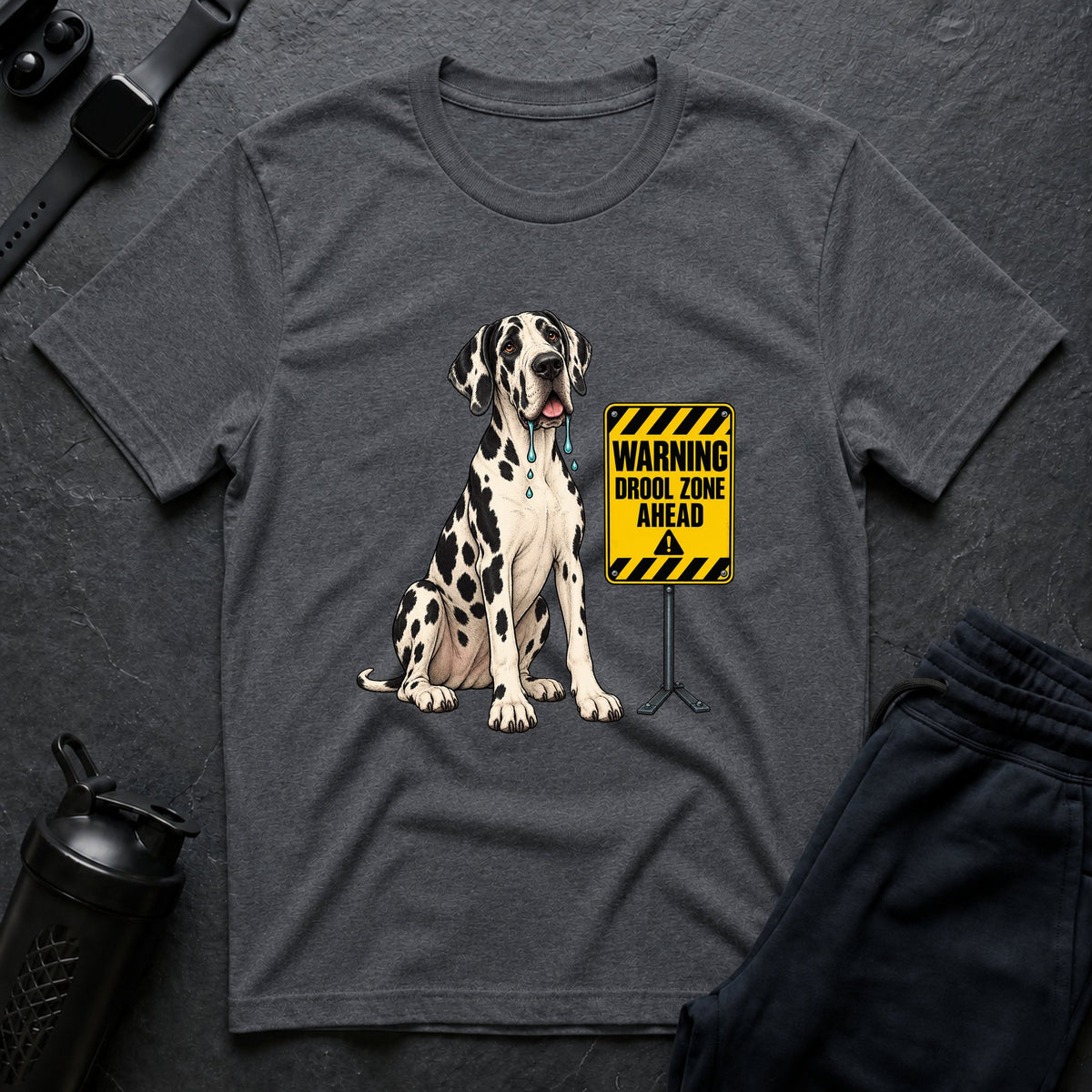 Drool Zone Warning – Great Dane T-Shirt