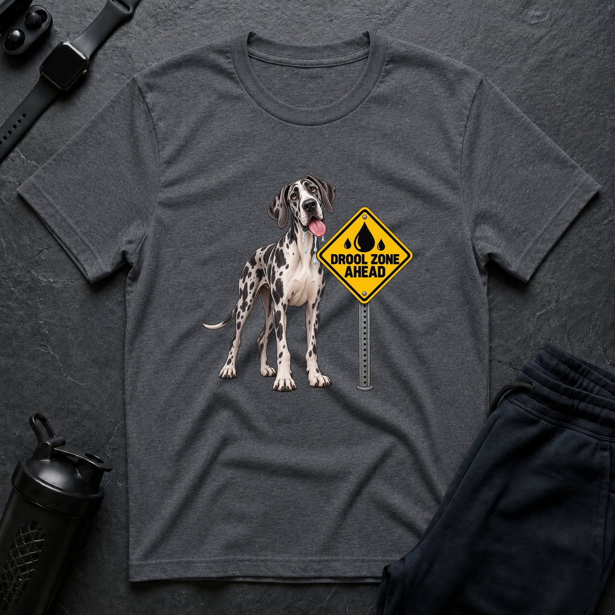 Drool Zone Ahead – Great Dane T-Shirt