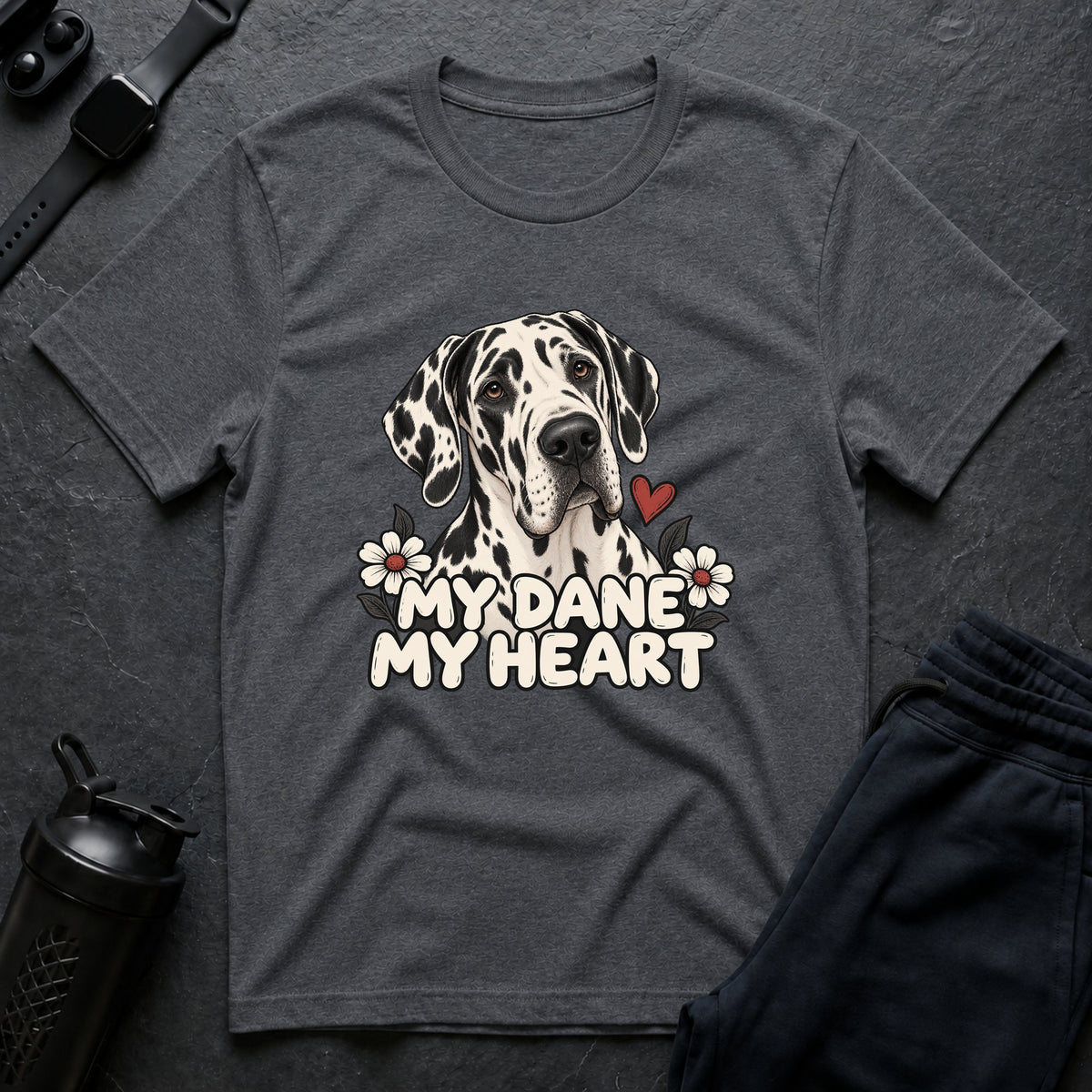 My Dane Heart – Great Dane T-Shirt design