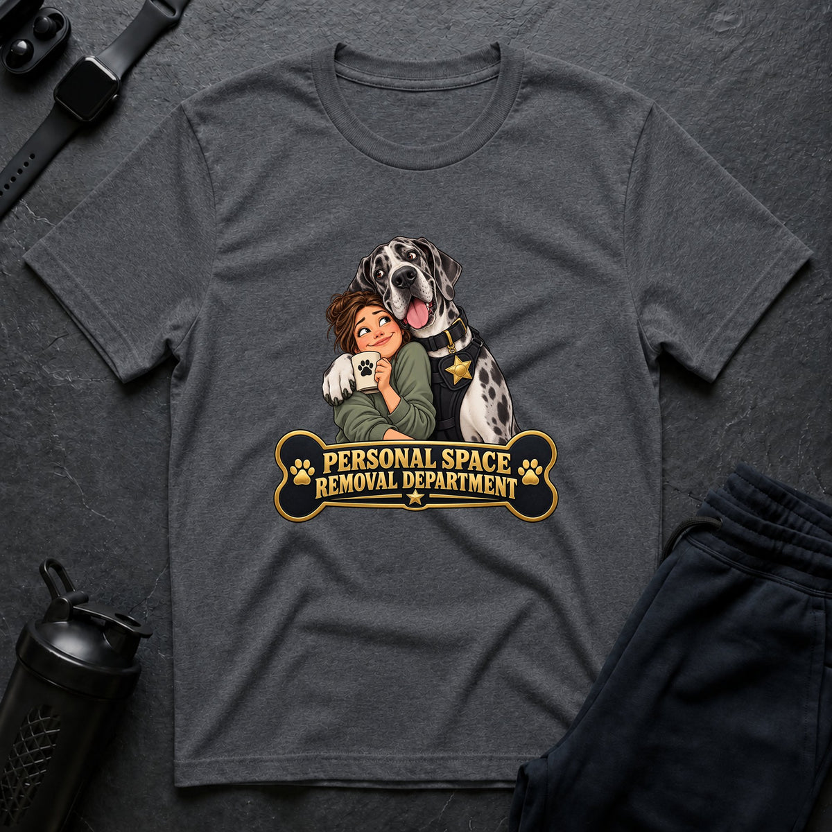 Personal Space Patrol – Great Dane T-Shirt