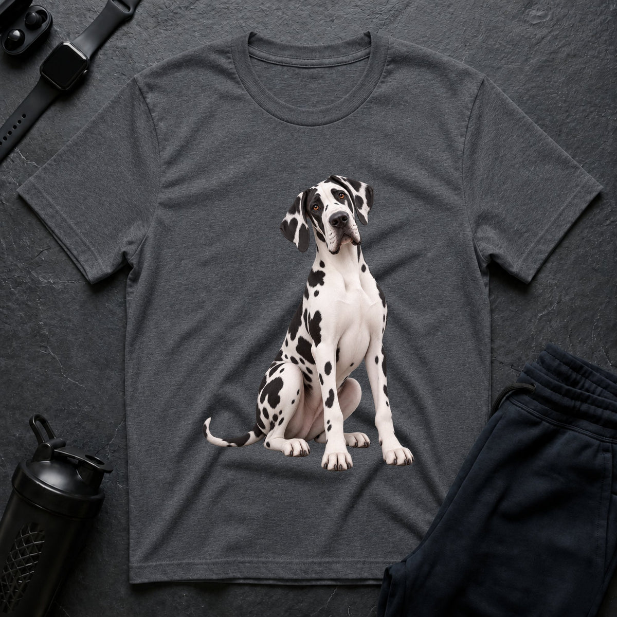 Harlequin Dane Portrait – T-Shirt