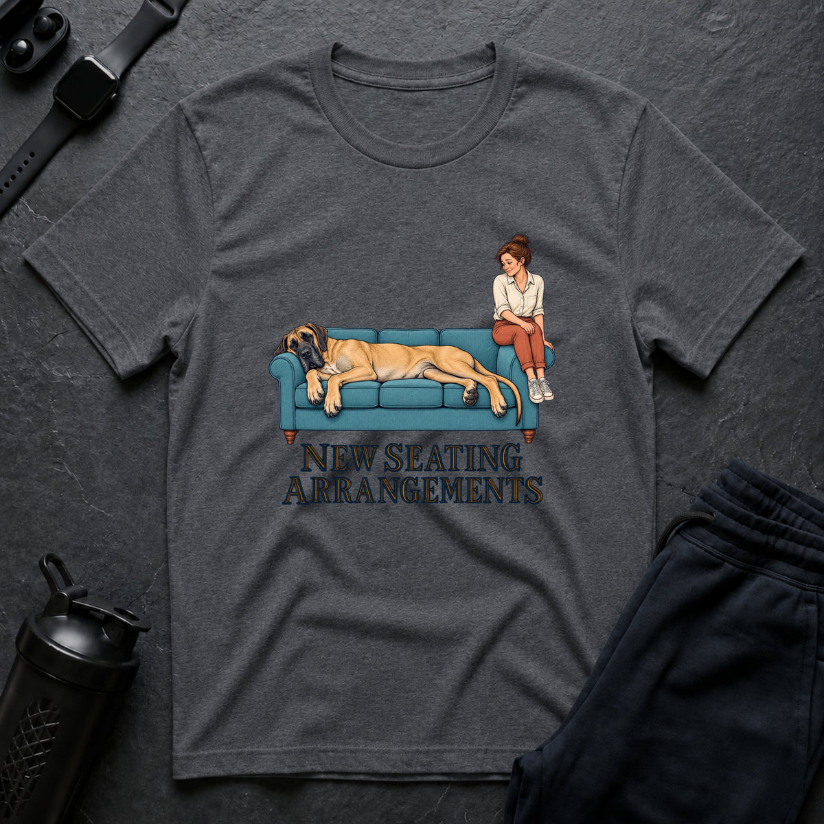 Cozy Couch Companions – Great Dane T-Shirt