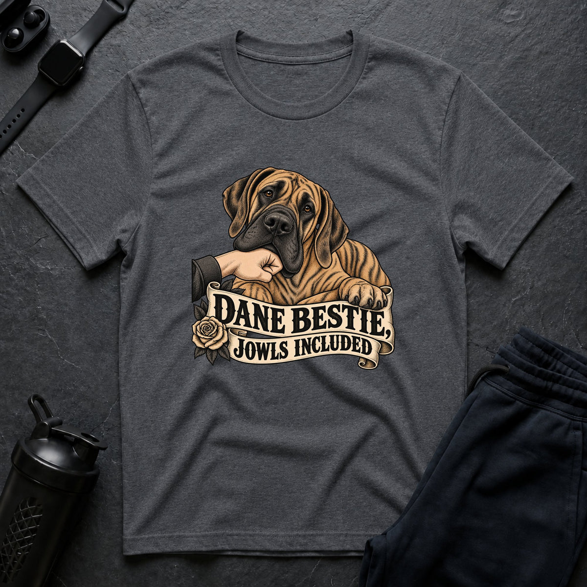 Dane Bestie Jowls – Great Dane T-Shirt