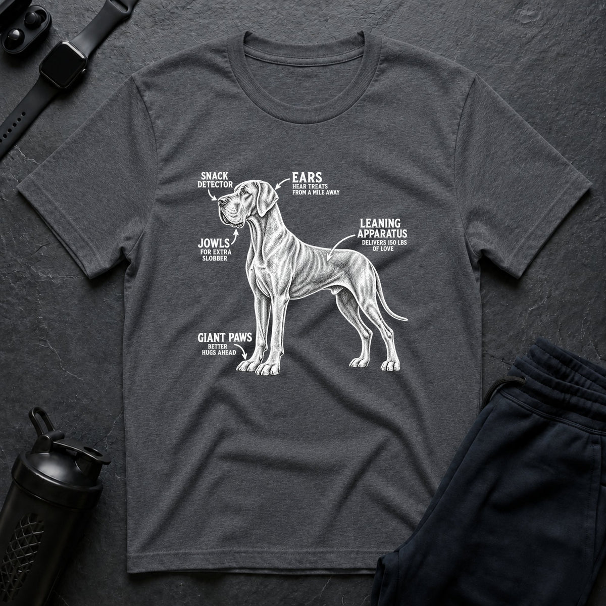 Great Dane Anatomy T-Shirt design