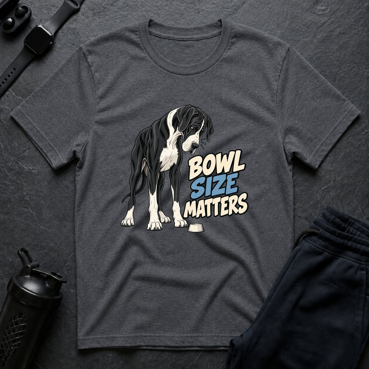 Bowl Size Matters – Great Dane T-Shirt design