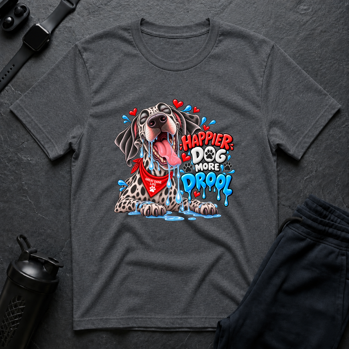 Happier Dog Drool – Great Dane T-Shirt