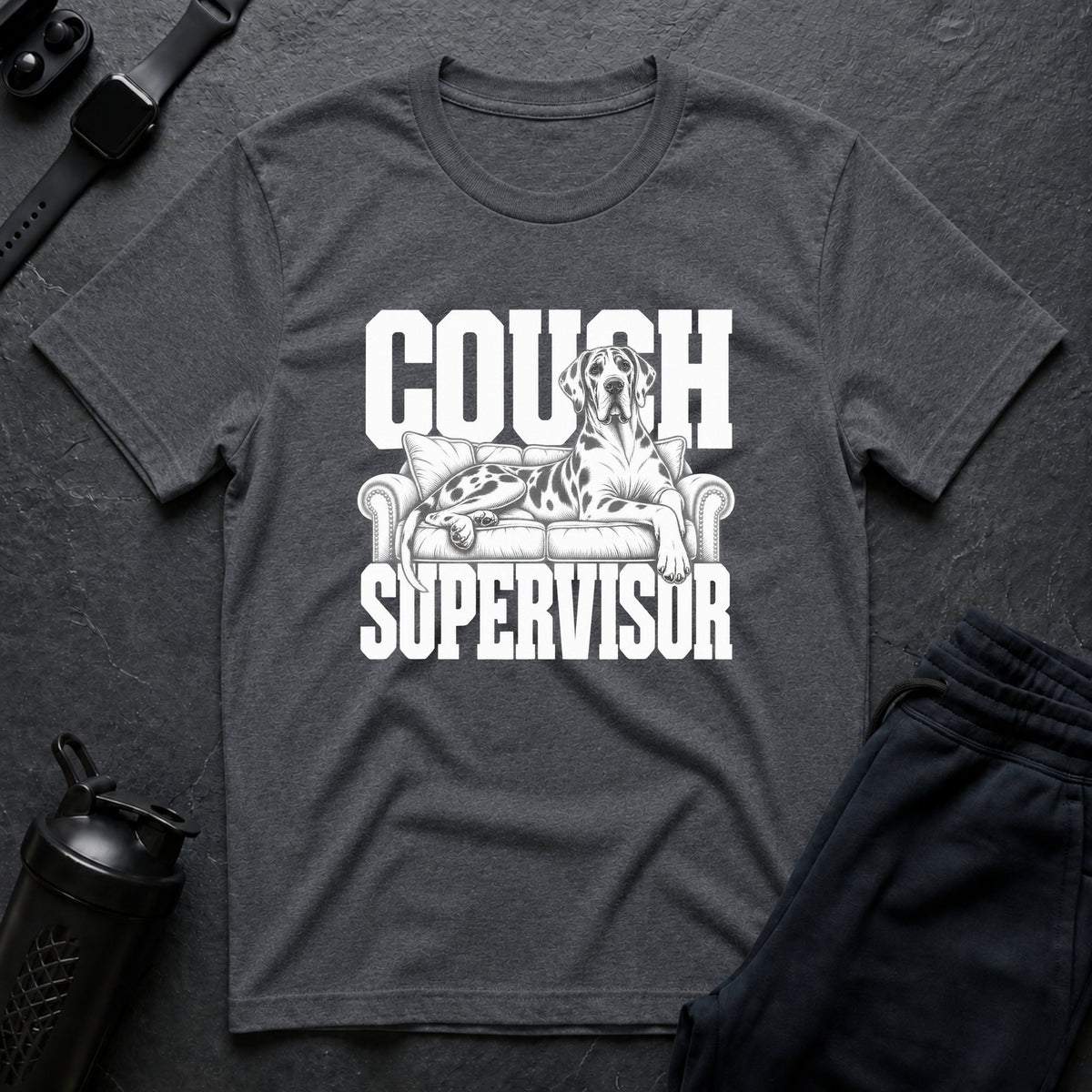 Couch Supervisor – Great Dane T-Shirt