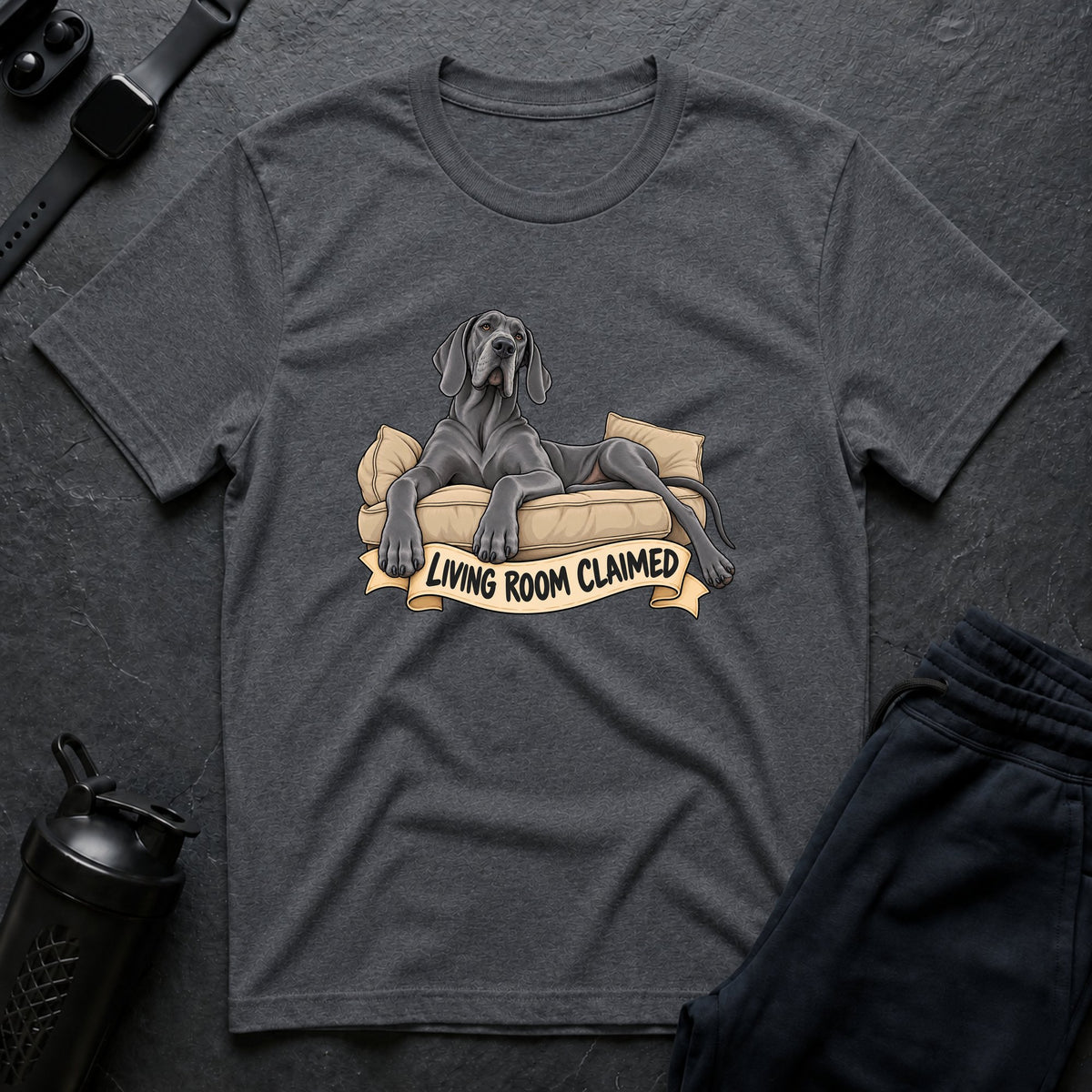 Couch Conqueror – Great Dane T-Shirt
