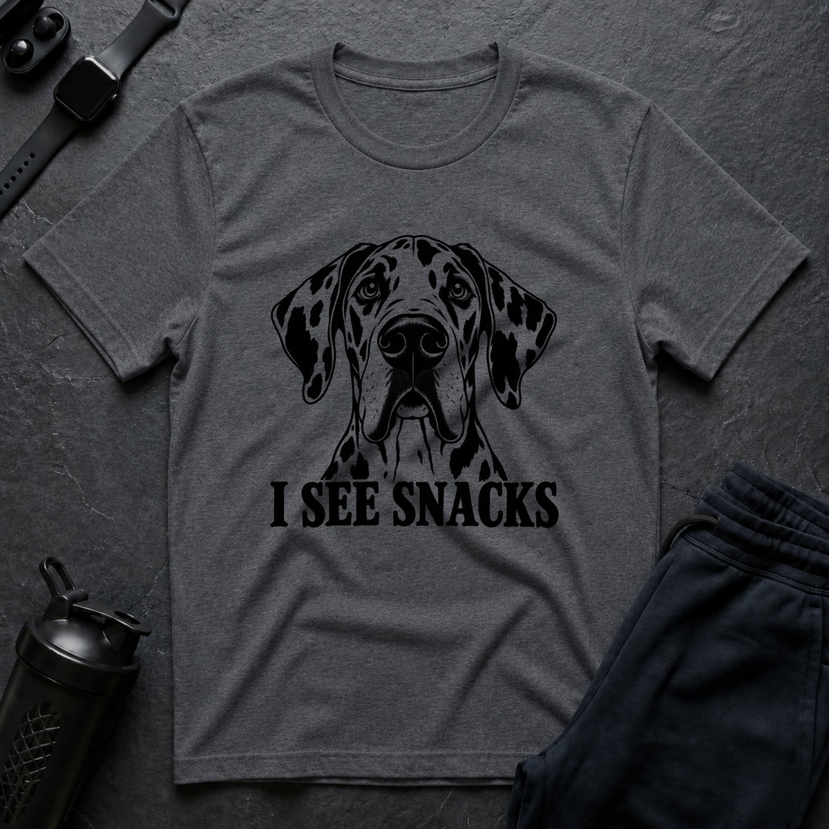I See Snacks – Great Dane T-Shirt
