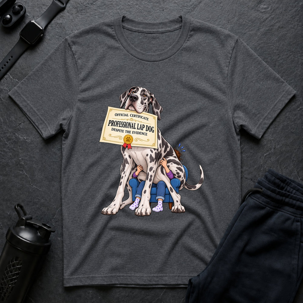 Lap Dog Champion – Great Dane T-Shirt