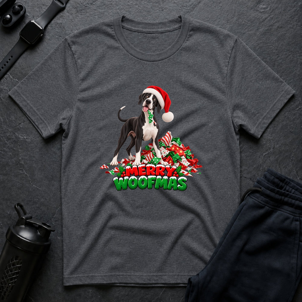 Merry Woofmas 7 – Great Dane T-Shirt