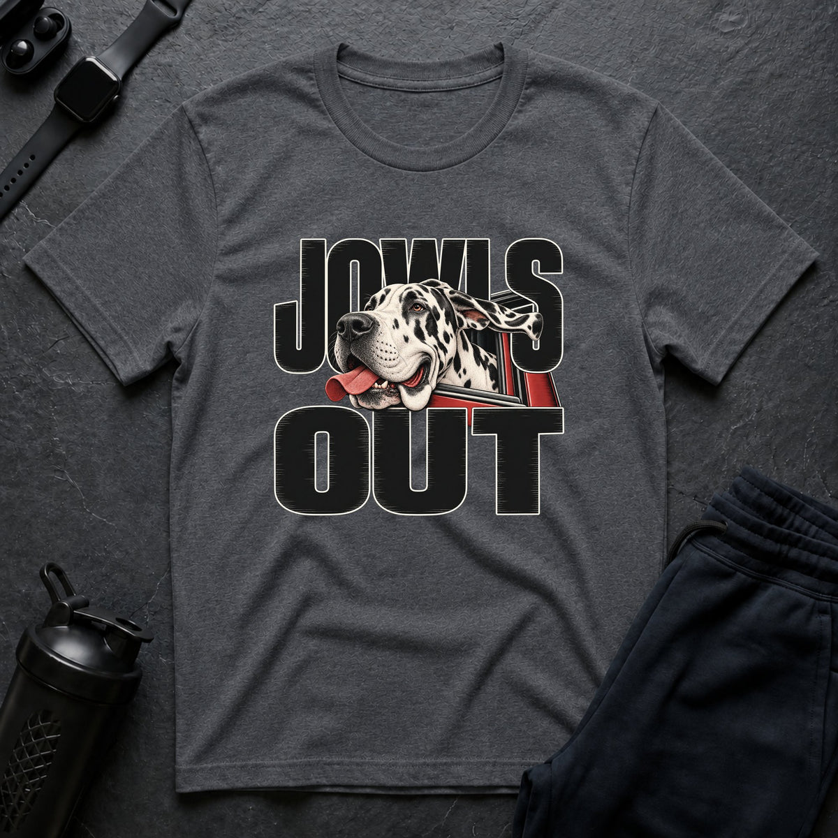 Jowls Out – Great Dane T-Shirt design