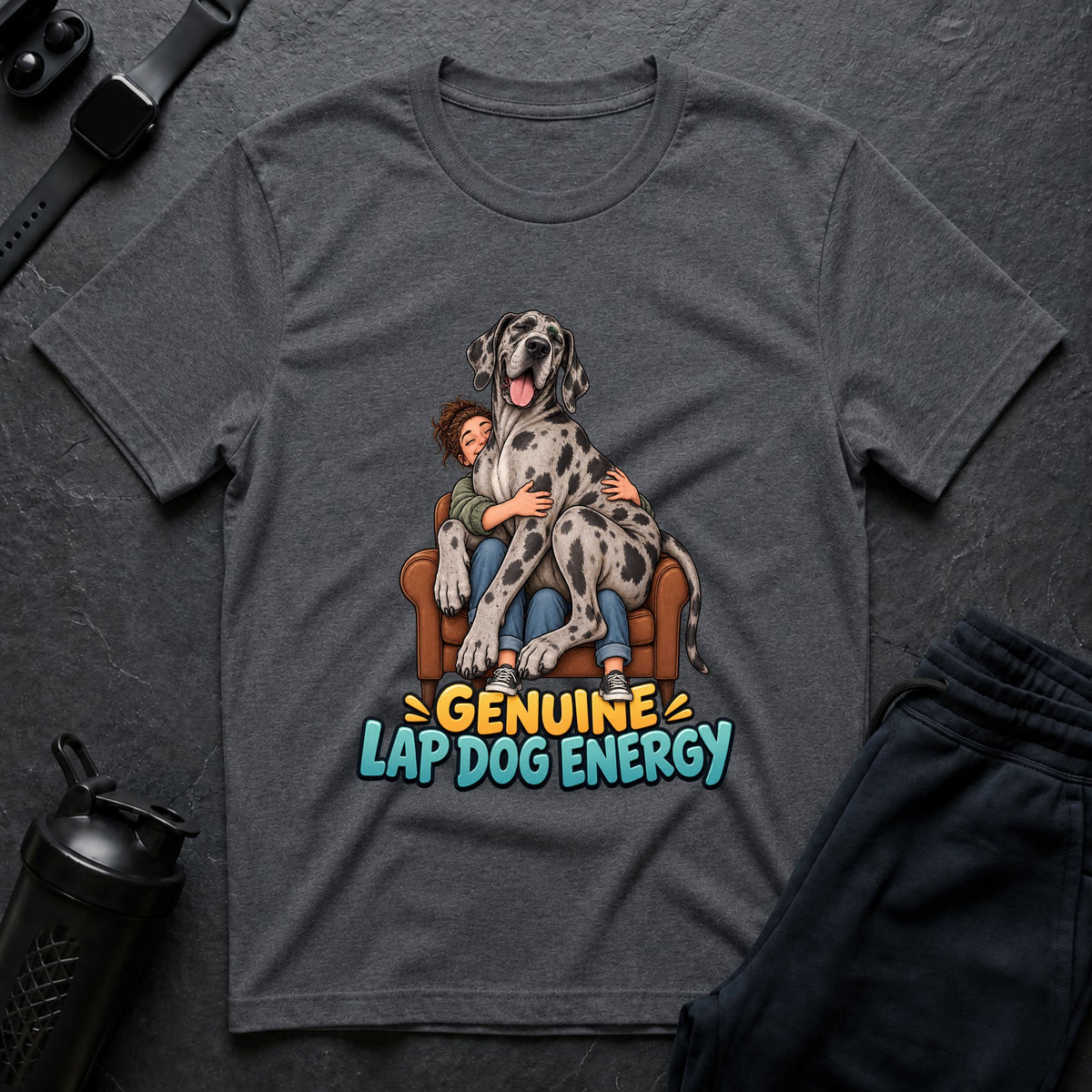 Genuine Lapdog Energy – Great Dane T-Shirt