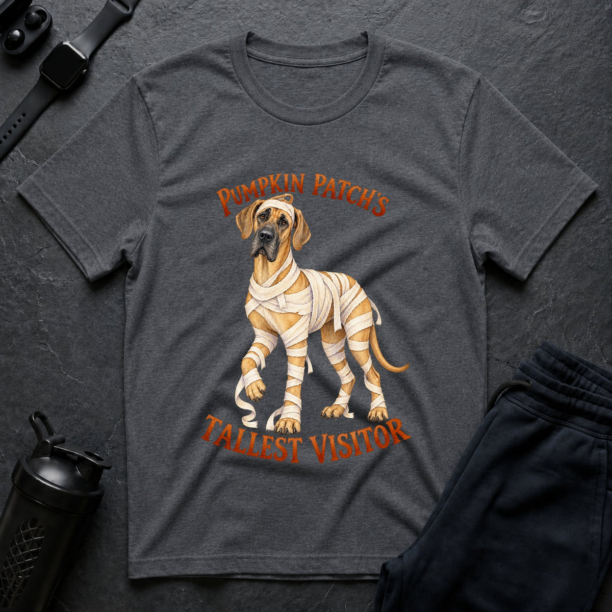 Pumpkin Pup Mummy – Great Dane T-Shirt
