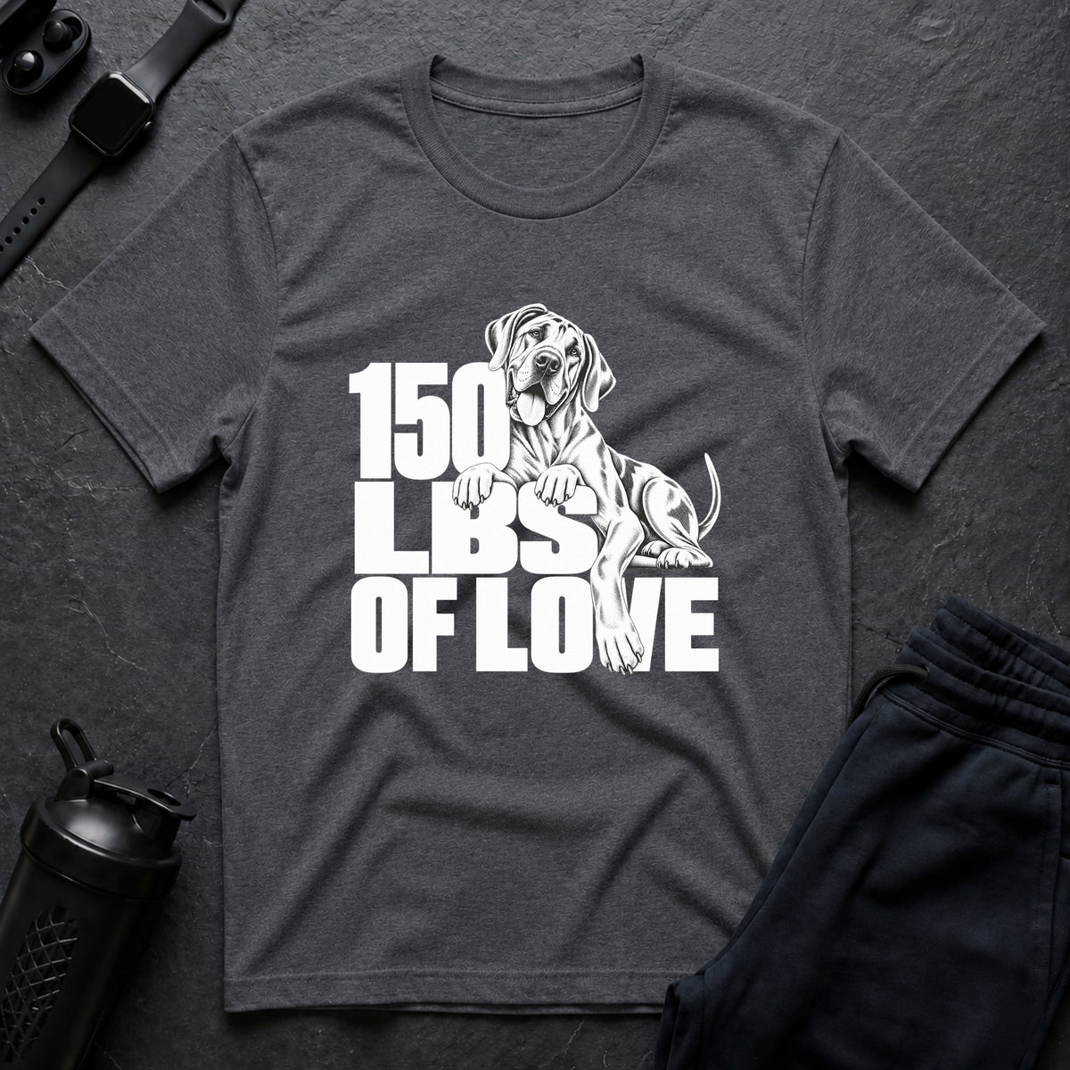 150 Lbs Love – Great Dane T-Shirt