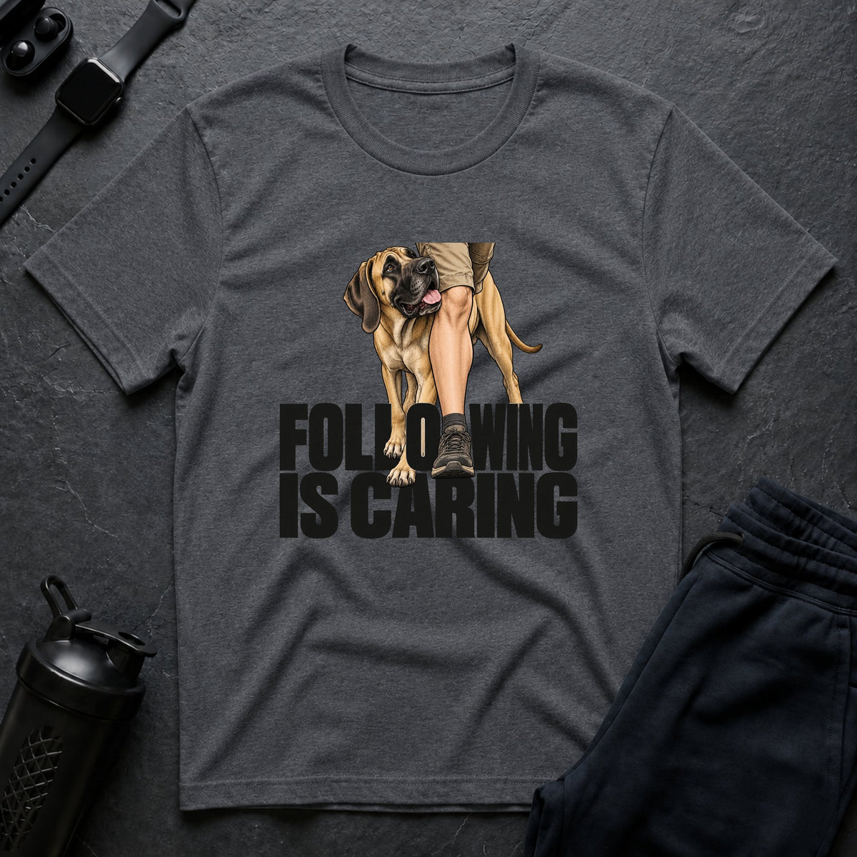 Following Is Caring – Great Dane T-Shirt