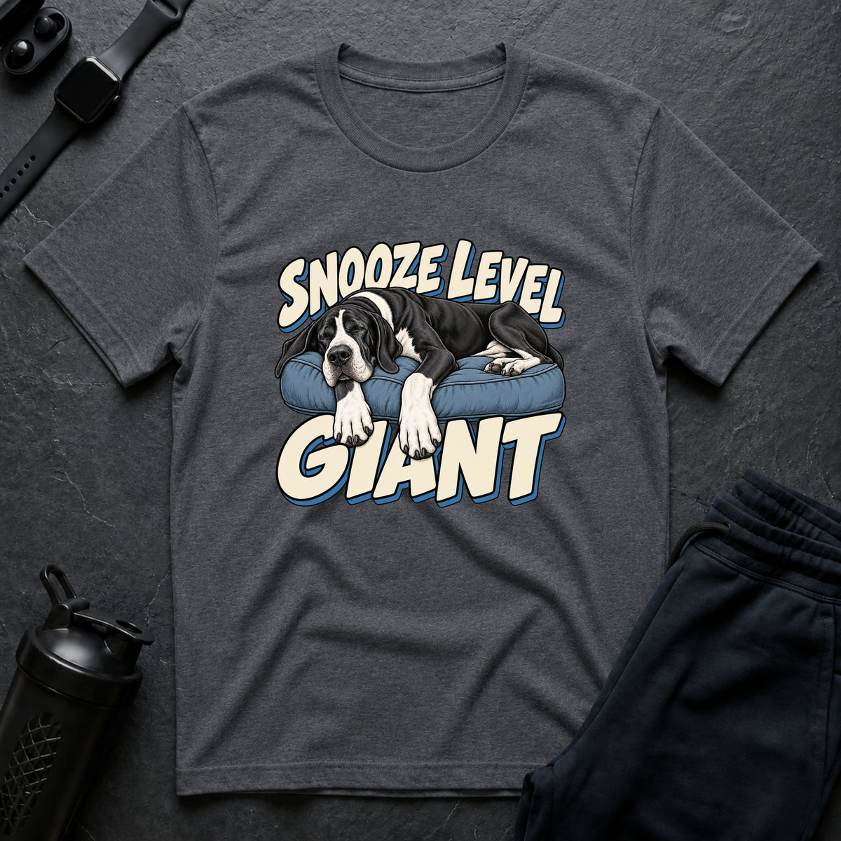 Snooze Level Giant – Great Dane T-Shirt