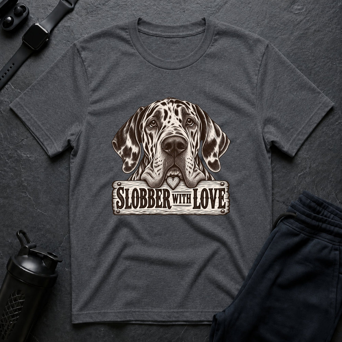 Slobber With Love – Great Dane T-Shirt design