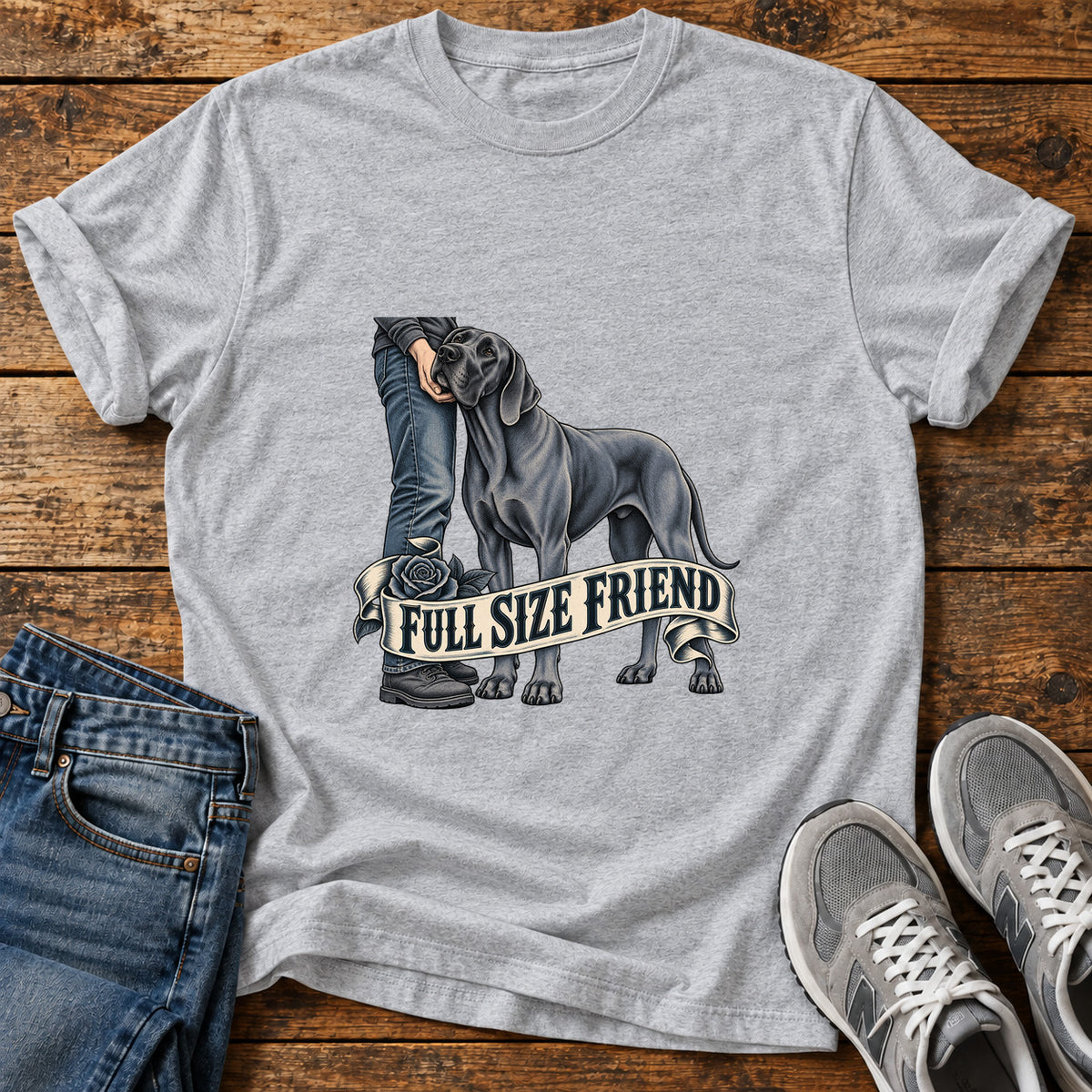 Full Size Friend Great Dane T-Shirt