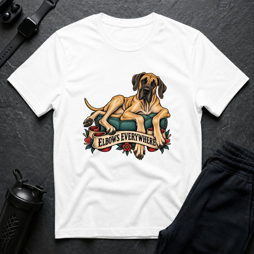 Elbows Everywhere – Great Dane T-Shirt design