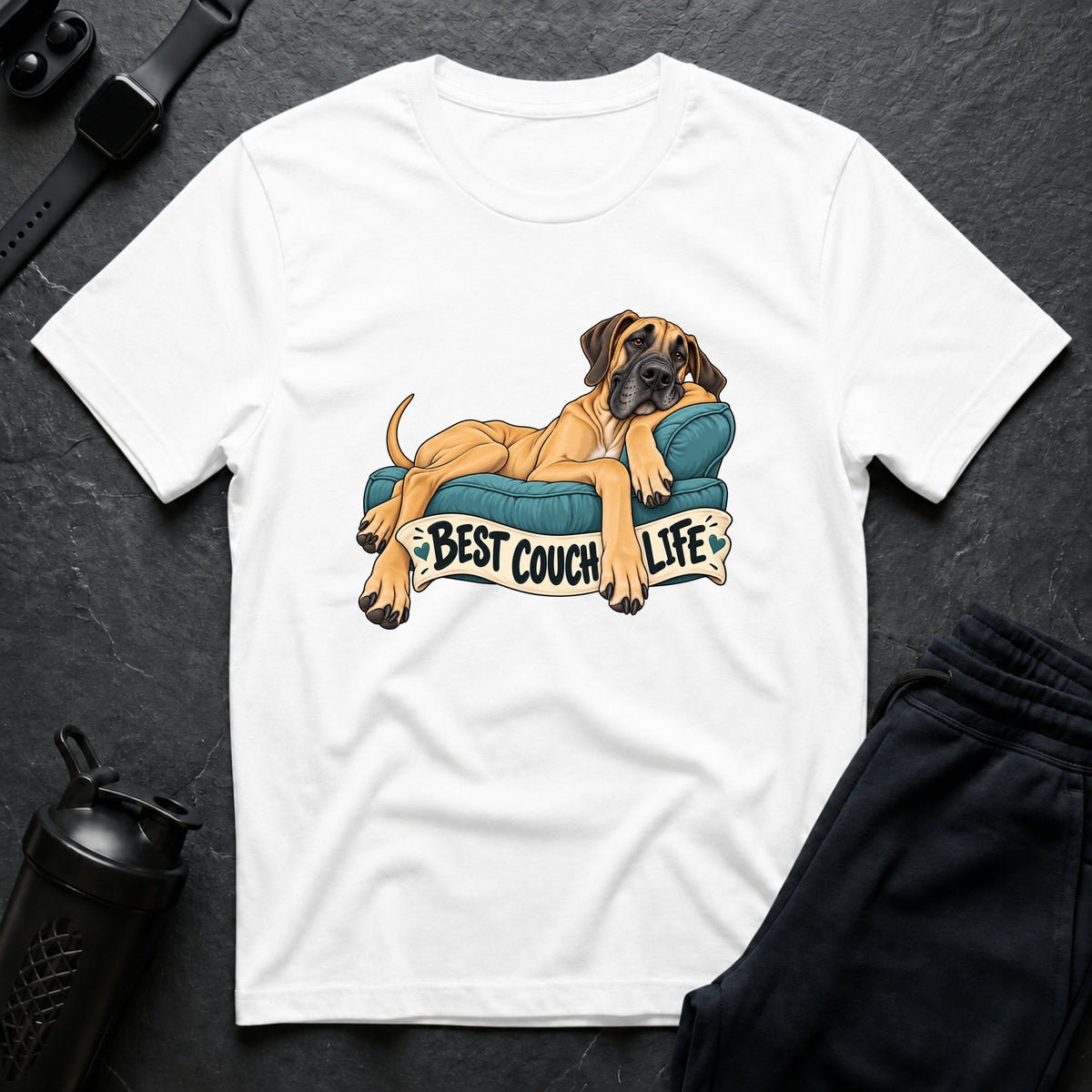 Best Couch Life – Great Dane T-Shirt design