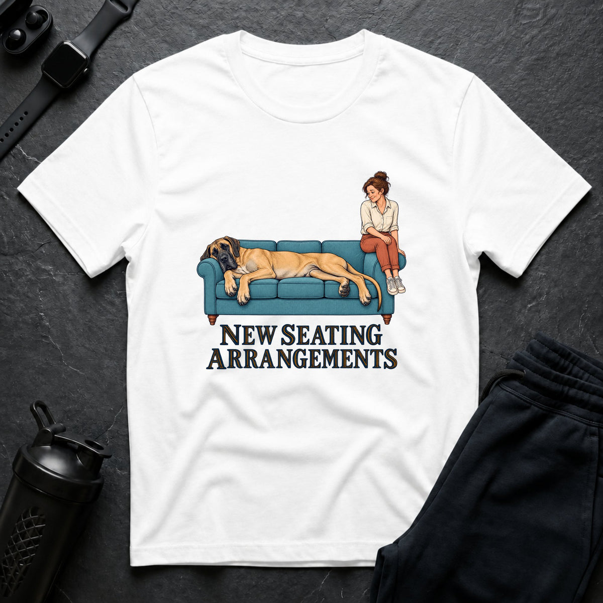 Cozy Couch Companions – Great Dane T-Shirt design