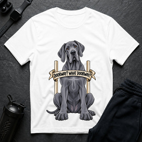 Doorway Dilemma – Great Dane T-Shirt design