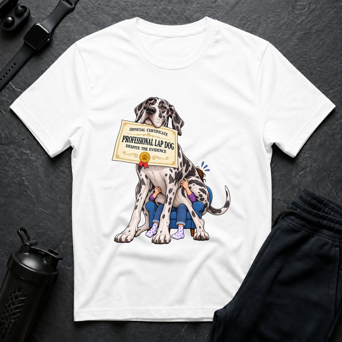 Lap Dog Champion – Great Dane T-Shirt design