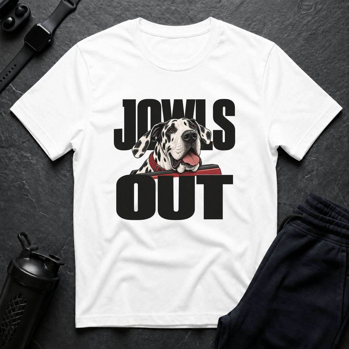 Jowls Out – Great Dane T-Shirt design