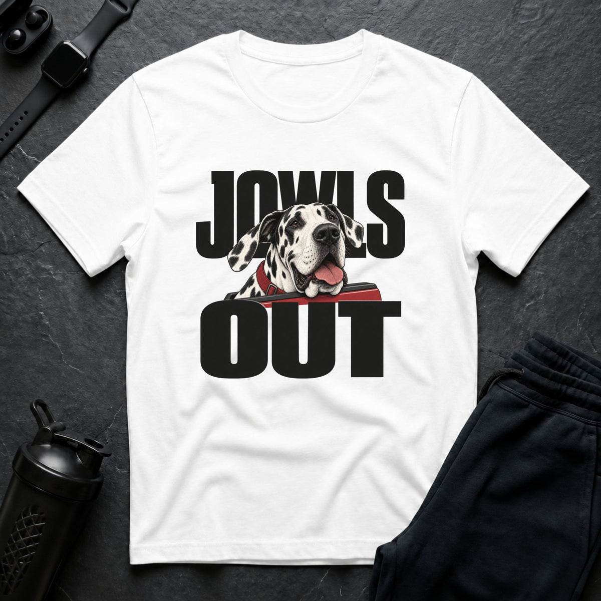 Jowls Out – Great Dane T-Shirt design