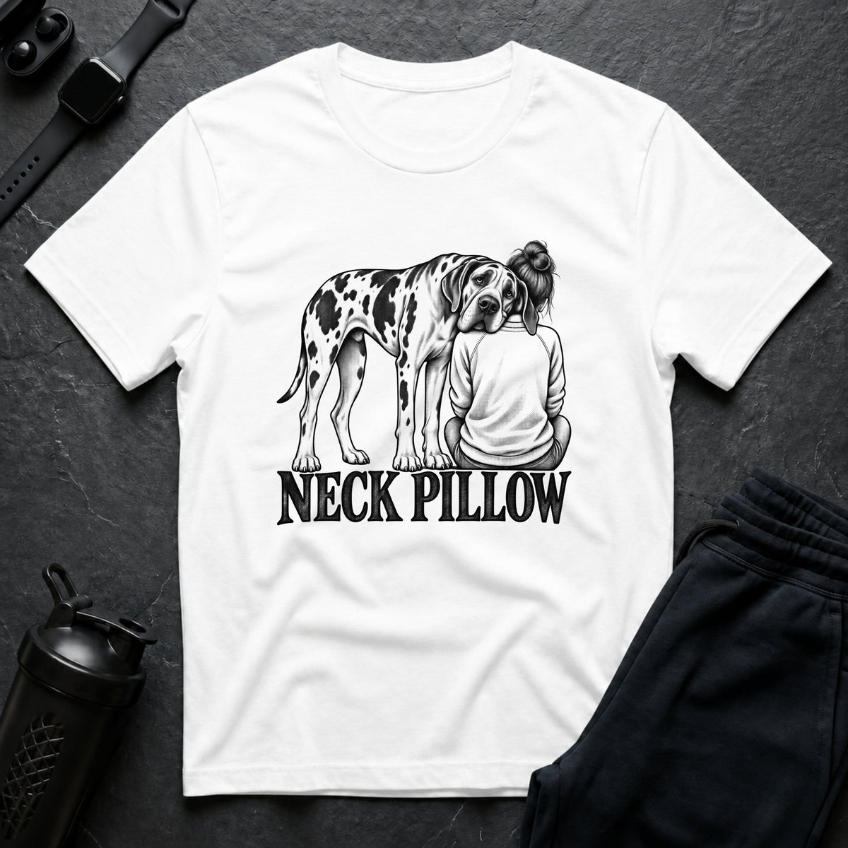Neck Pillow – Great Dane T-Shirt design