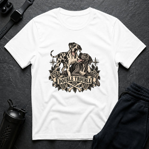 Double Trouble Great Danes T-Shirt design