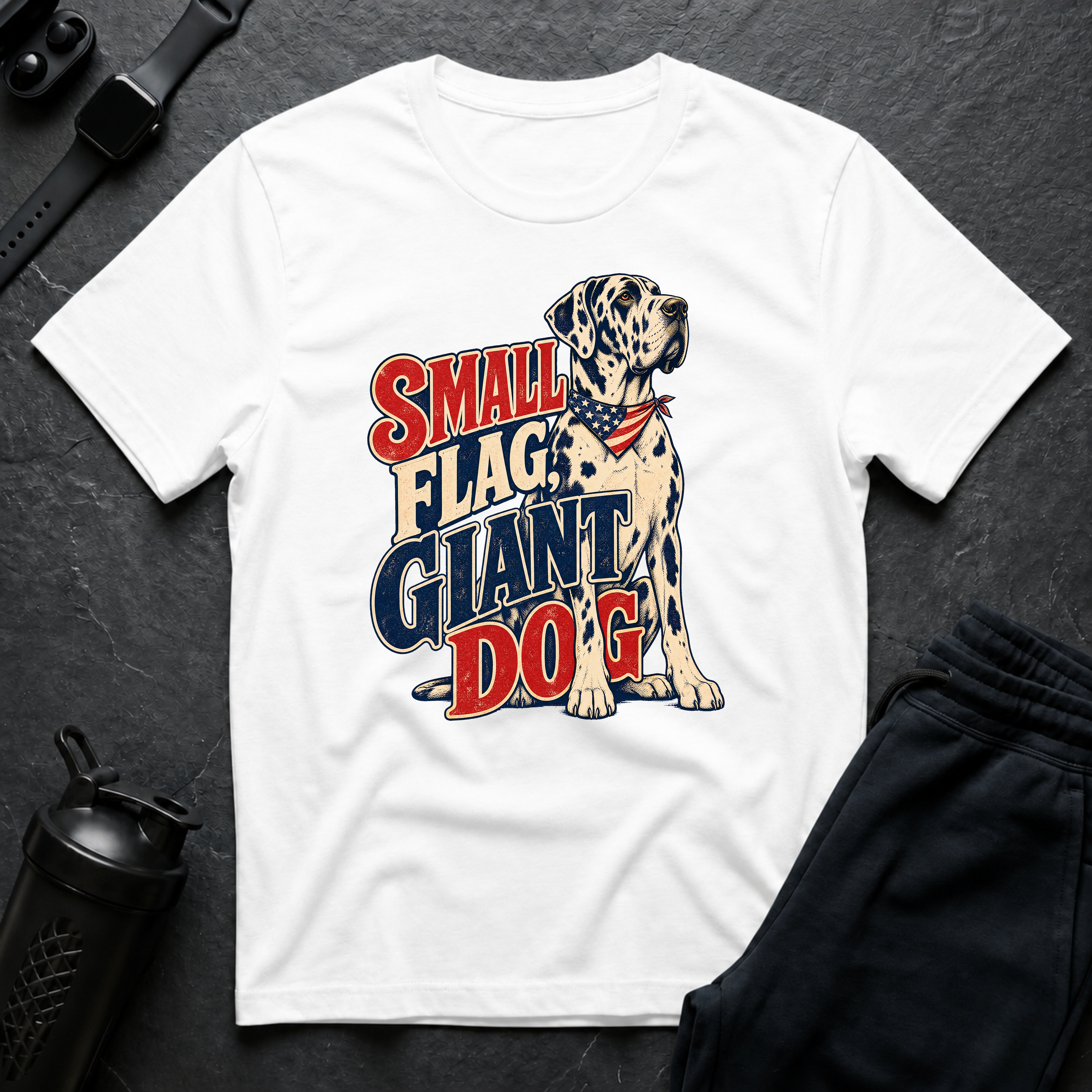 Small Flag Giant Dog