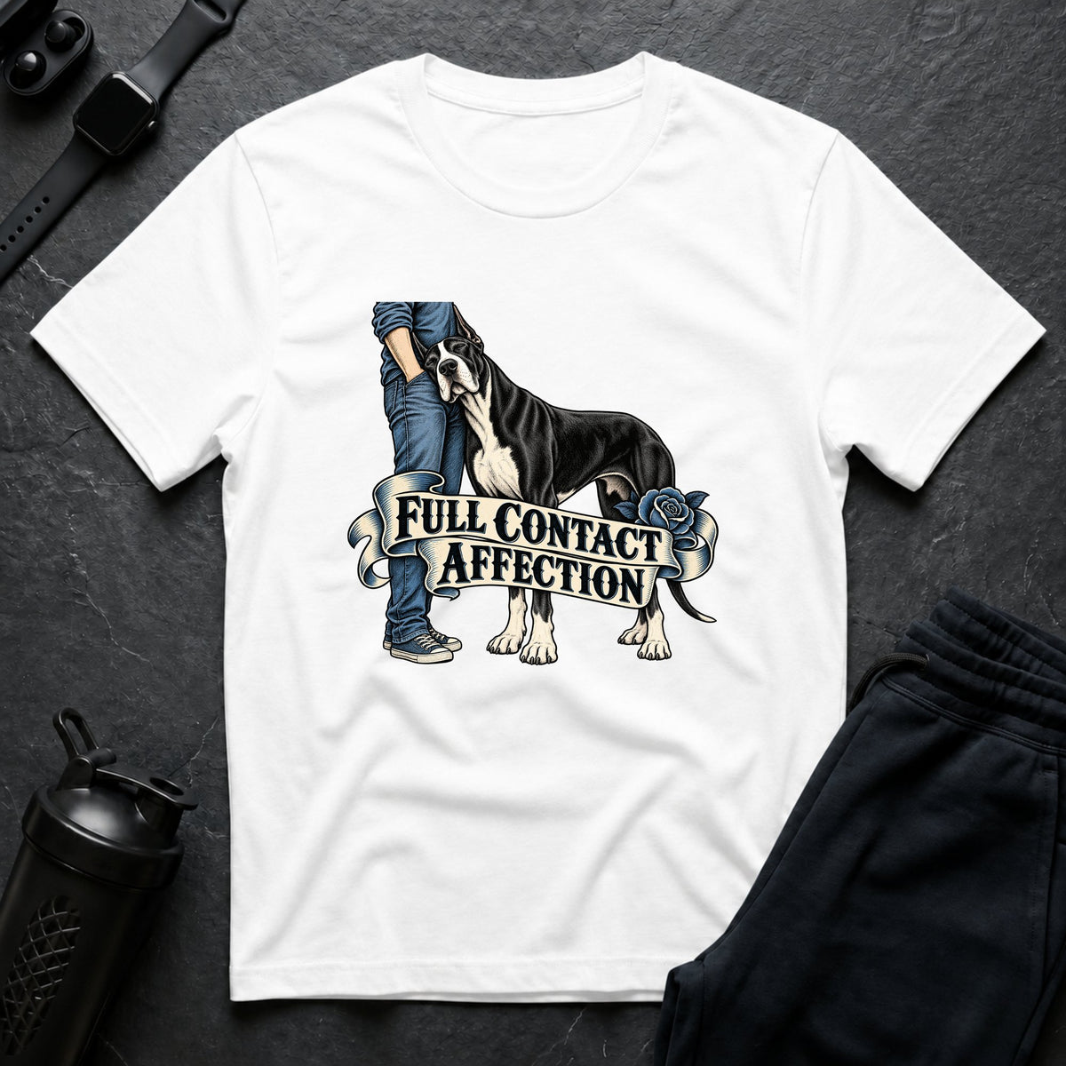 Full Contact Affection – Great Dane T-Shirt design