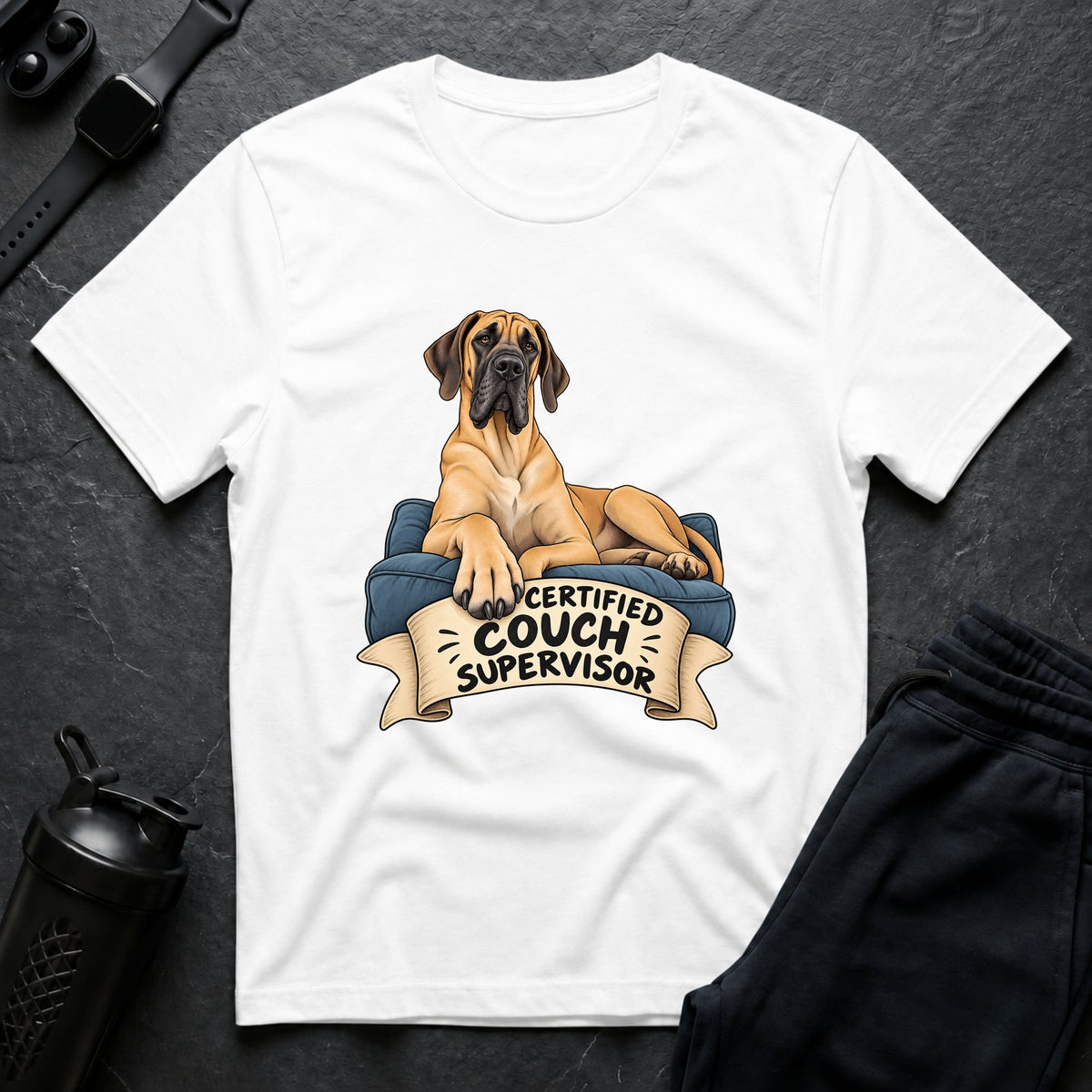 Couch Guardian – Great Dane T-Shirt design
