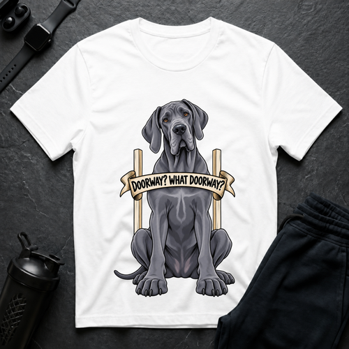 Doorway Dog – Great Dane T-Shirt design