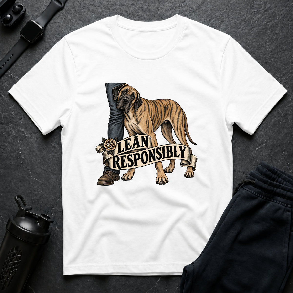Lean Responsibly – Great Dane T-Shirt design