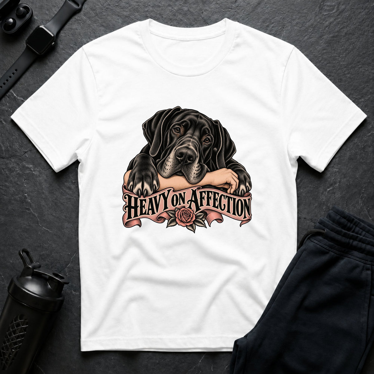 Heavy On Affection – Great Dane T-Shirt design