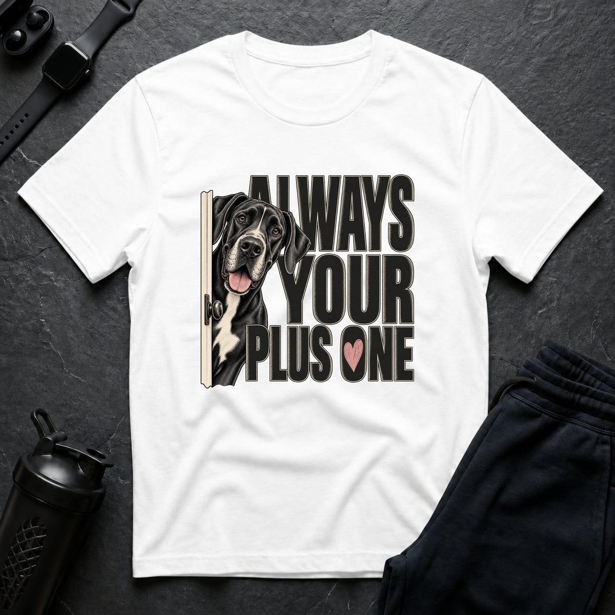 Always Plus One – Great Dane T-Shirt design