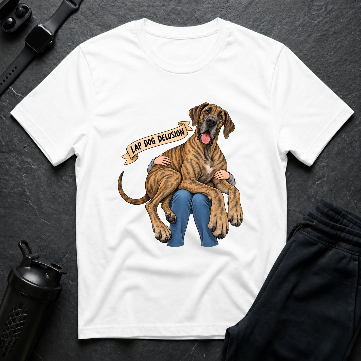Lap Dog Delusion – Great Dane T-Shirt design