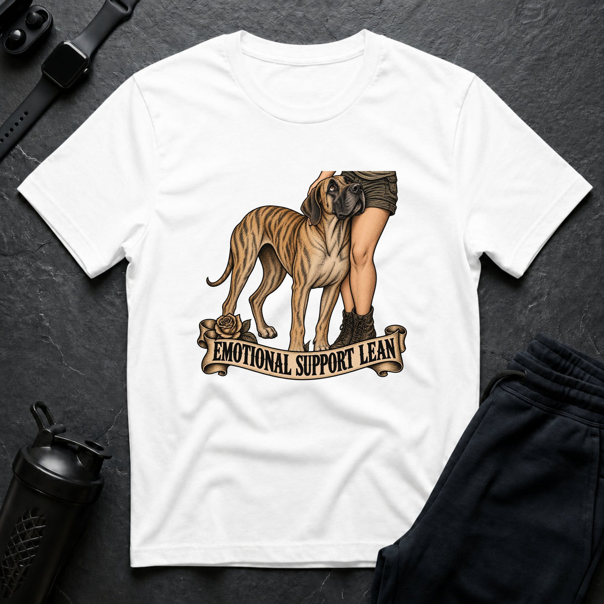 Emotional Support Lean – Great Dane T-Shirt design