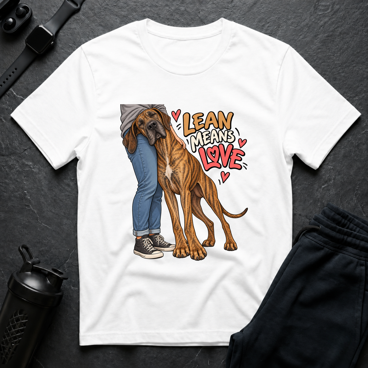 Lean Means Love – Great Dane T-Shirt