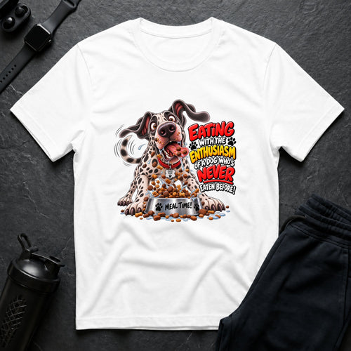 Doggie Feast Enthusiasm – Great Dane T-Shirt design
