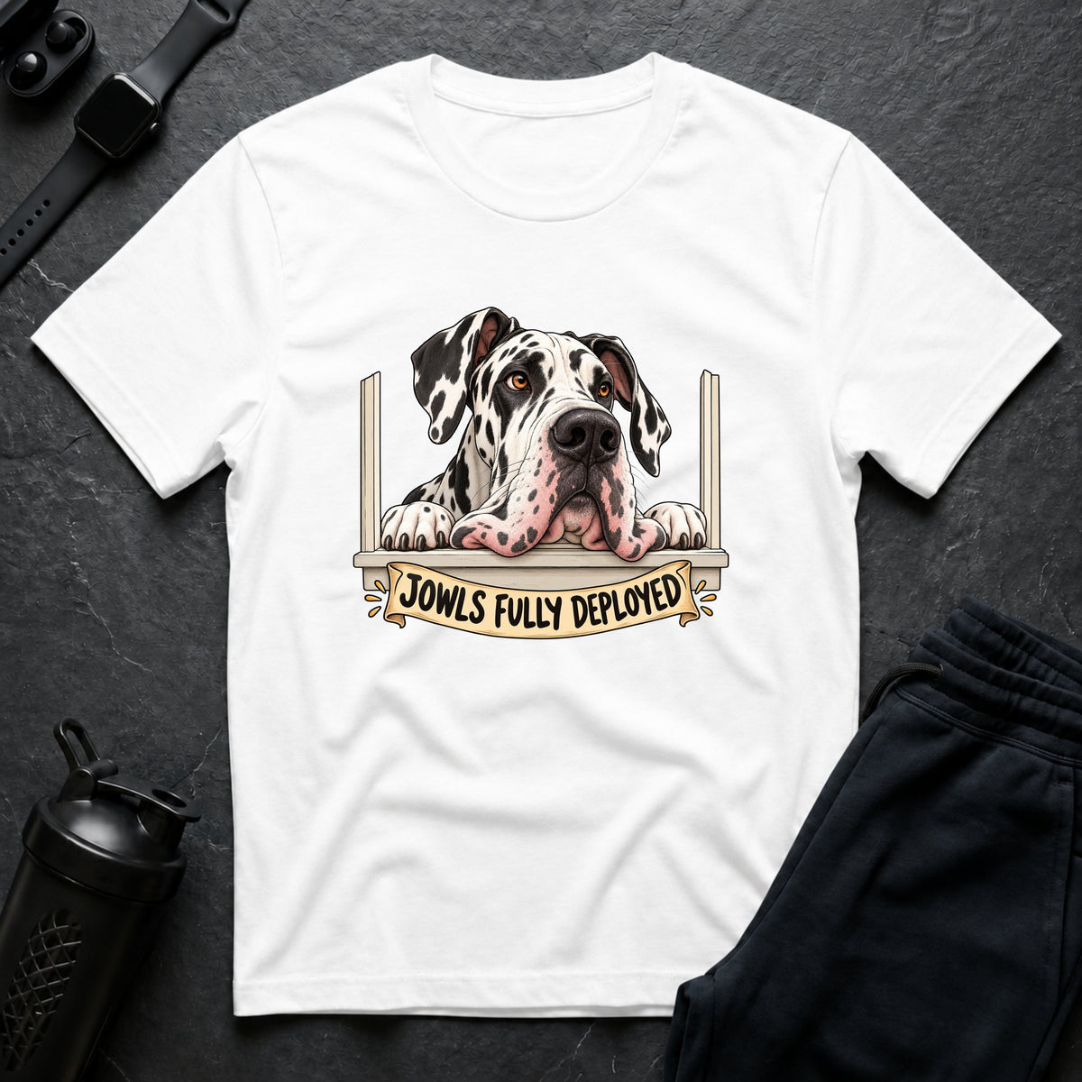Jowls Fully Deployed – Great Dane T-Shirt design