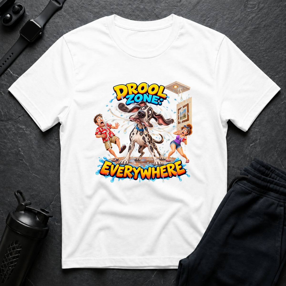 Drool Zone Everywhere – Great Dane T-Shirt design