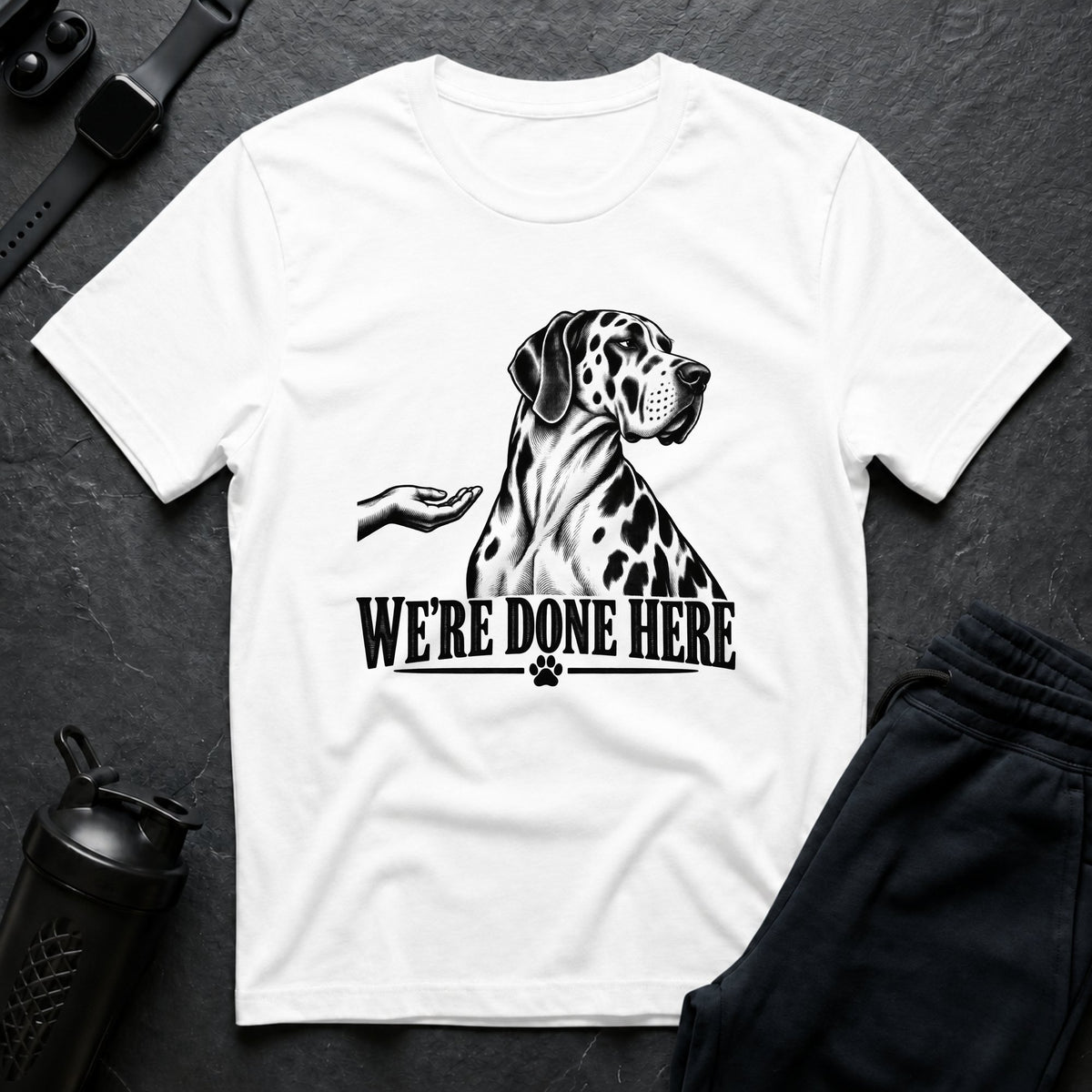 We're Done Here – Great Dane T-Shirt design