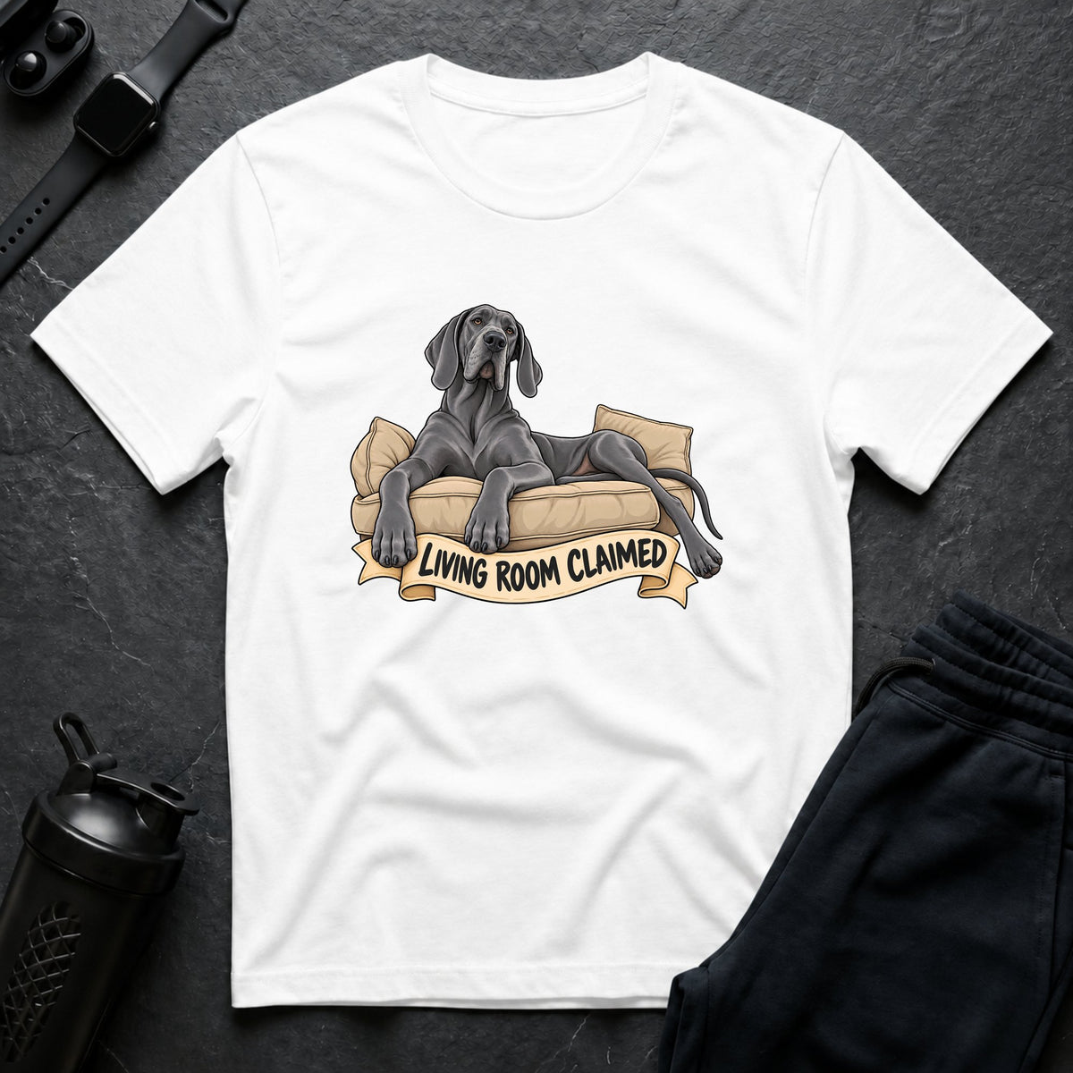 Couch Conqueror – Great Dane T-Shirt design