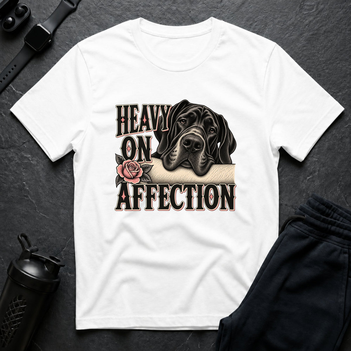 Heavy On Affection – Great Dane T-Shirt design